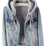 Women's Denim Jacket with Detachable Hood