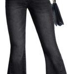 Women's High-Waisted Wide-Leg Flare Jeans