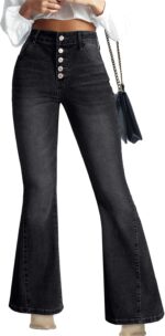 Women's High-Waisted Wide-Leg Flare Jeans