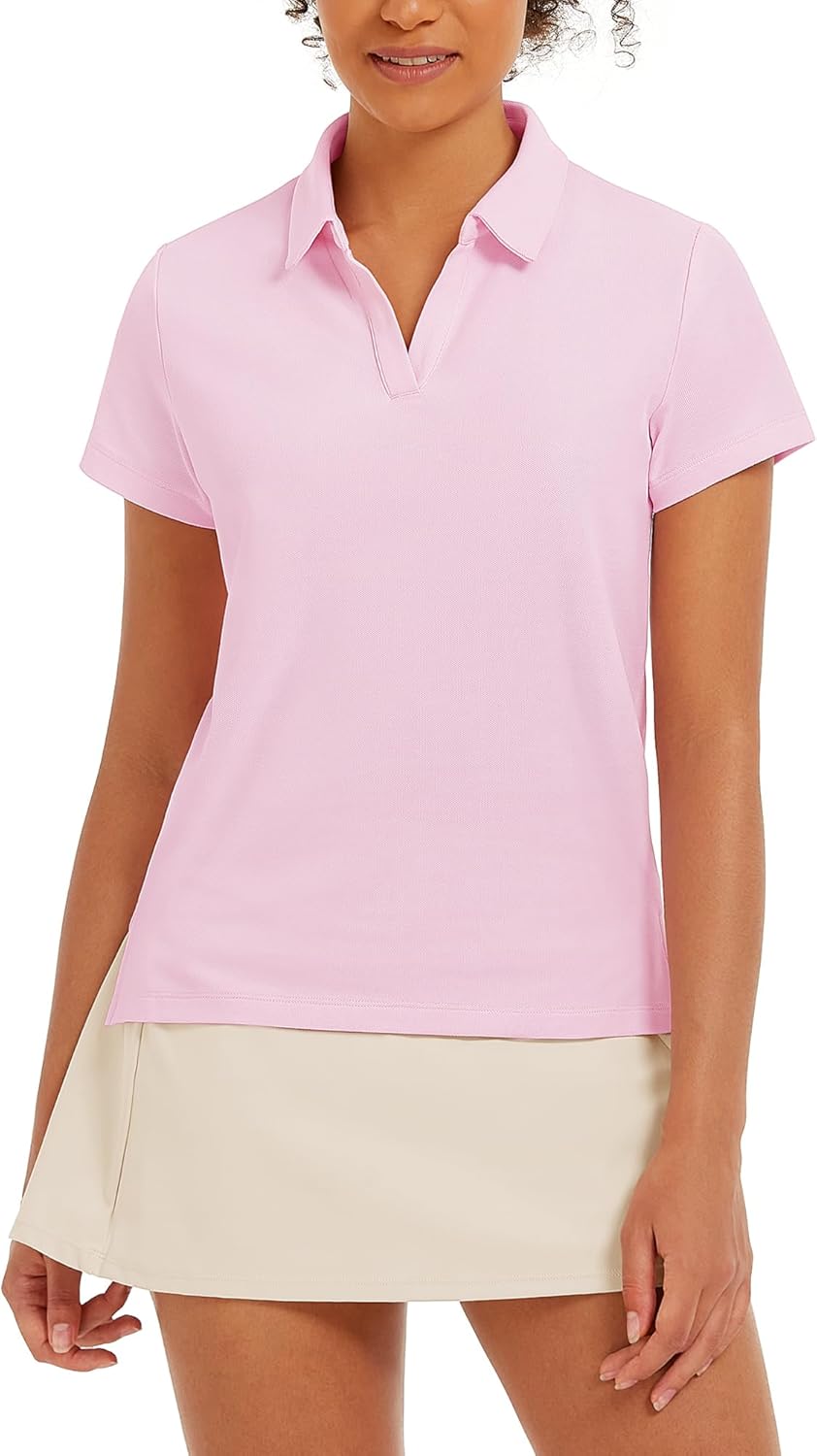 713ZdmzS4VL._AC_SL1500_.jpg Women's V-Neck Quick-Dry Collared Golf & Tennis Polo - Image 1
