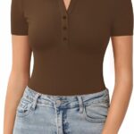 Women's Slim-Fit V-Neck Polo Top