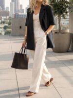 Women's Loose Smart Blazer with Lapel Collar - Image 2