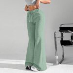 Women's High-Waisted Wide-Leg Athletic Pants - Image 2