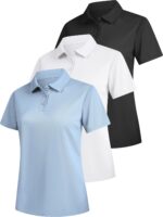 3-Pack Quick-Dry Collared Short-Sleeve Golf Polo