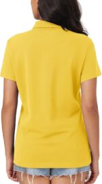 Women's Pure Cotton Collared 3-Button Short-Sleeve Polo - Image 2