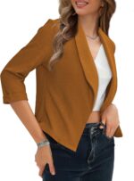 Women's Lightweight Open-Front Cropped Blazer - Image 2
