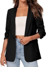 Women's Lightweight Smart Blazer with 3/4 Sleeves